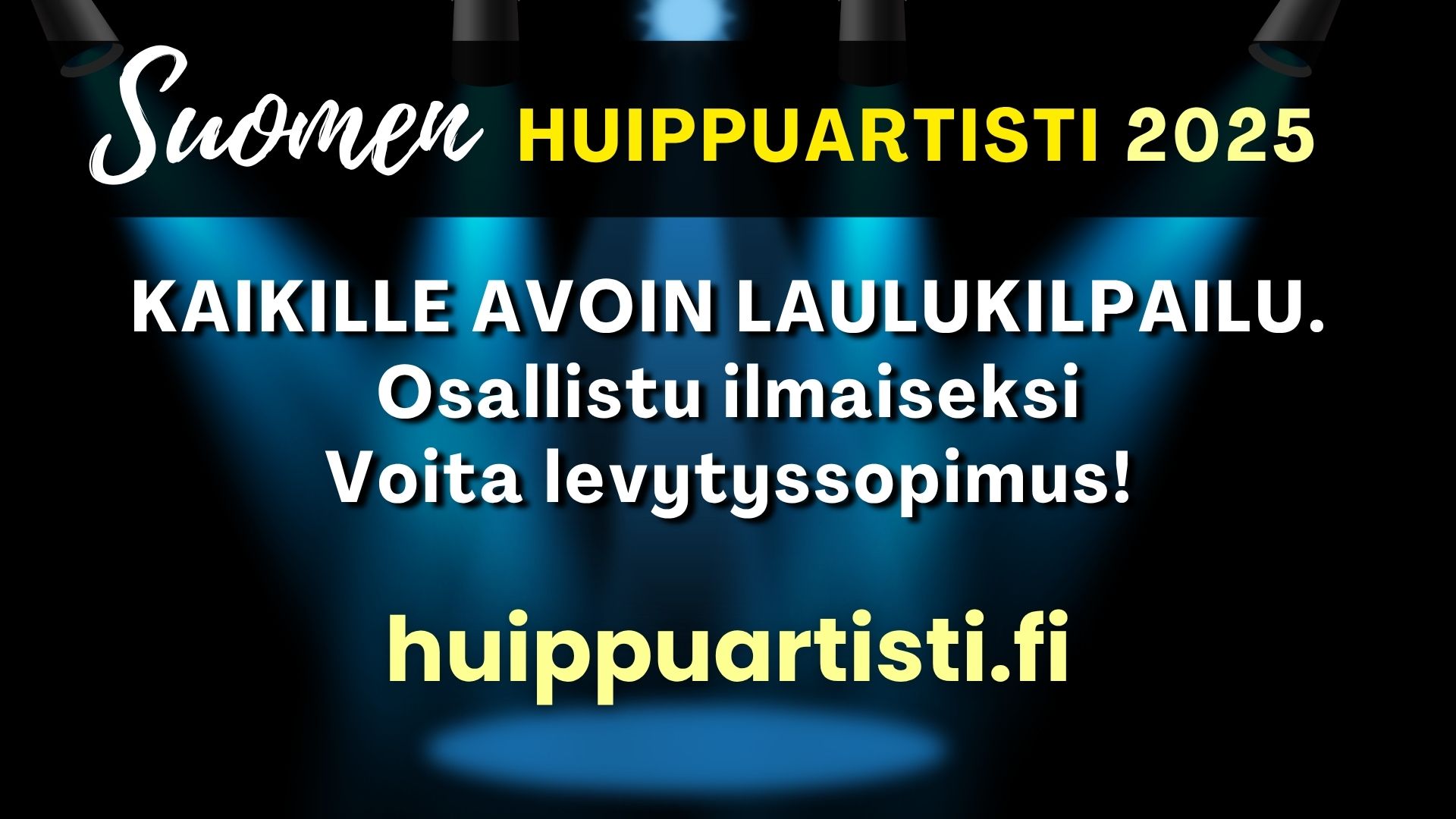 LA 15.11 klo 18-22 Suomen Huippuartisti – alkukarsintojen videonauhoitukset